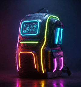Futuristic Neon Backpack